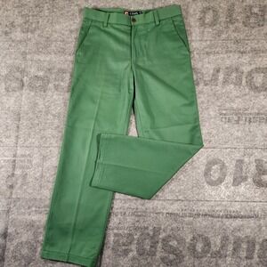 Chaps Pants Men's Size 30x28 Green Slim Fit Flat Chino's Preppy
